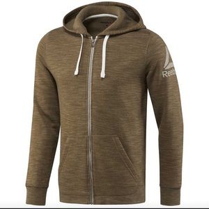 Reebok Elements Marble Fleece Full Zip Hooded Sweatshirt Men’s Size S
